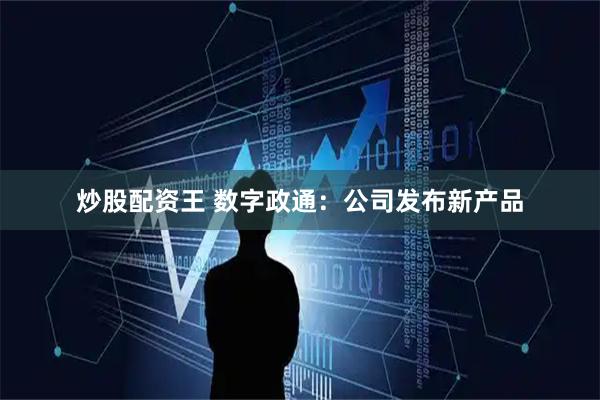 炒股配资王 数字政通：公司发布新产品